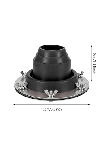 Suntek Çadır Soba Jack Baca Silikon Anti Haşlanma Koruma Siyah Siyah