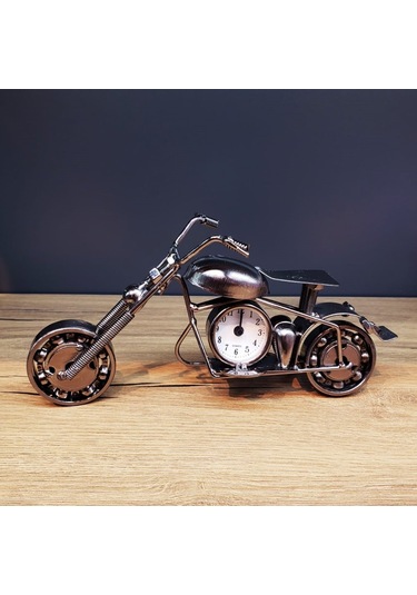 Masaüstü Dekoratif Metal Motor Saat 02