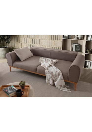 Rebull 3+3+1 Koltuk Takımı Kahverengi + Sütlü Kahve