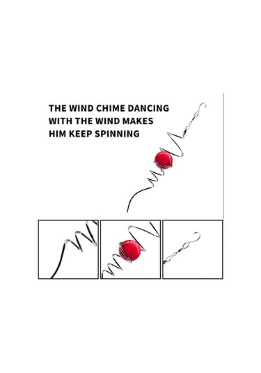 Tenfowee Paslanmaz Çelik Ve Kristal Küreli Dekoratif Rüzgar Çanı Asılı Aksesuar - Kırmızı