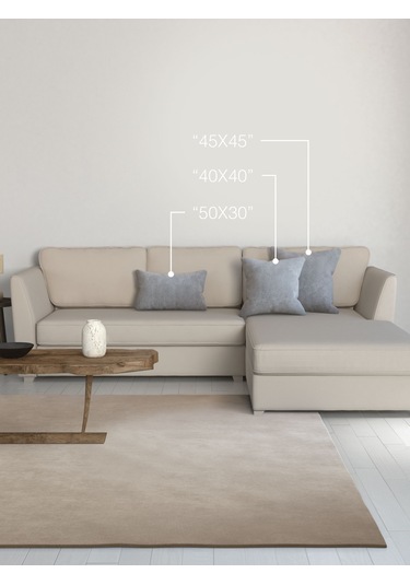 Br Perle Home Daily Series Açık Gri Renk Kırlent Yastık Kılıfı Açık Gri