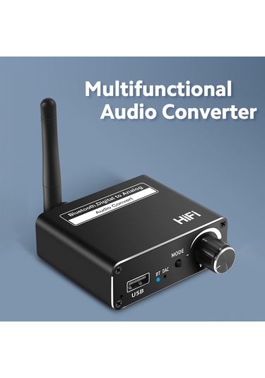 Mufunye D18 Alüminyum Multifonksiyonlu Ses Dönüştürücü: Bluetooth 5.0 Alıcı, Dijital-analog Dönüşüm, Usb Çalma, Hifi Kalitesi, Düşük Gecikme