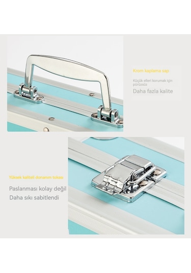 Ikkb Yeni Sanat Kırtasiye Doodle Çocuk Suluboya Kalem Seti Pembe Pony Desen 145 Parça Seti