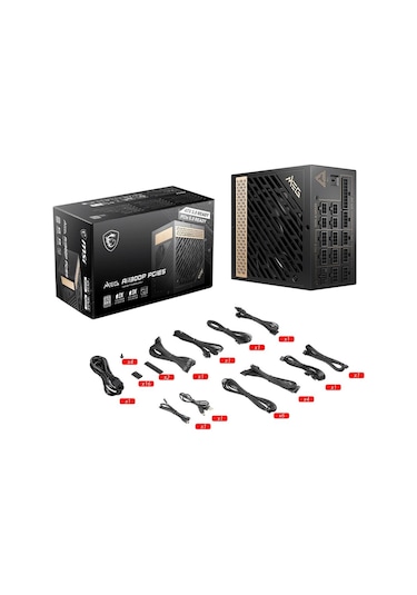 Msi Meg AI1300P PCIE5 Atx 3.0 1300W 80+ Platinum Tam Modüler Güç Kaynağı