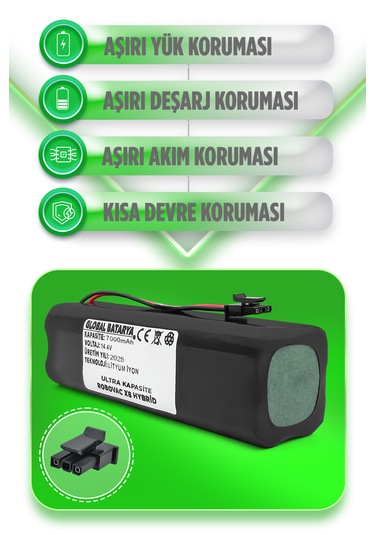 Anker Eufy Robovac X8 Hybrid Uyumlu Batarya 7000mah