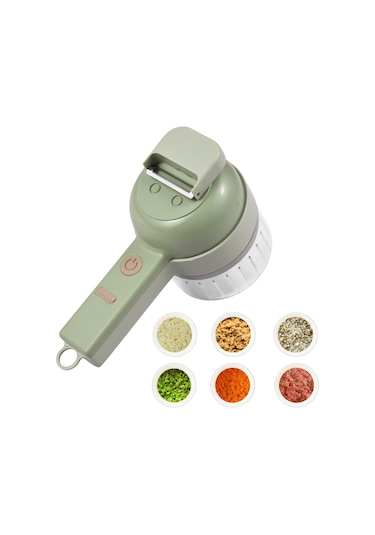 Xindoker Usb Şarjlı Elden Elektrikli Sebze Dilimleyici - Dilimleme/doğrama/temizleme Fonsiyonu, Tek Tuşlu Kontrol, Taşınabilir Mutfak Aleti