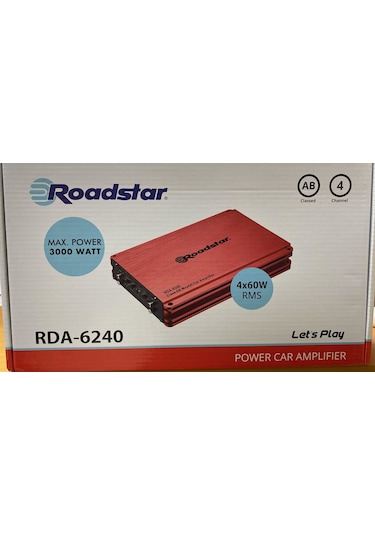 Roadstar Rda-6240 Stereo 3000 Watt 4 Kanallı Oto Amfi