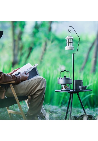 Homyl Kamp Masası Dayanıklı Taşınabilir Standlı-siyah Standlı Siyah