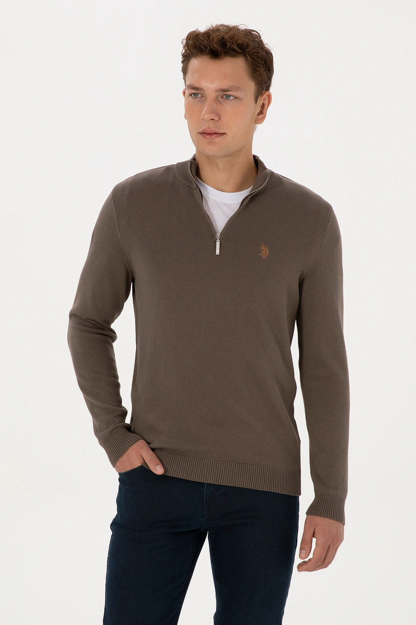 U.s. Polo Assn. Erkek Vizon Kazak /triko 50313695-vr052 Vizon