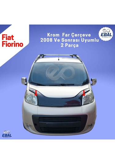 Ebal Otomotiv Fiat Fiorino Krom Far Çerçevesi 2 parça 2008 ve üzeri P.Çelik