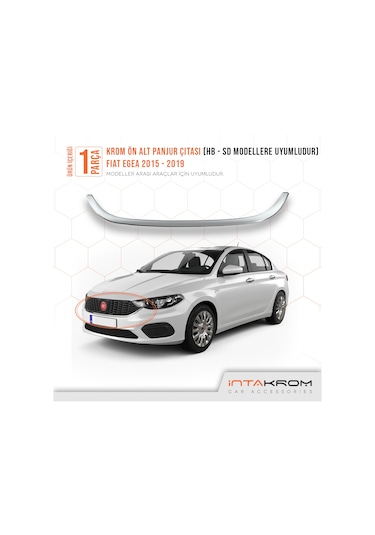 intakrom Fiat Egea Krom Ön Alt Panjur Çıtası - 2015 - 2020 - Hb - Sd