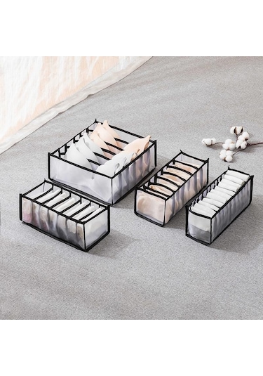 Siyah İç Çamaşırı Sutyen Organizatör Saklama Kutusu Organizatör Çekmeceler Ayırıcı Kutuları Bra