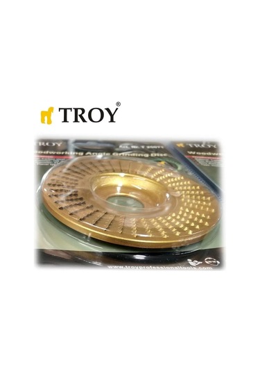 Troy 25075 Avuç Taşlama İçin Ahşap Aşındırıcı Disk, Düz Yassı, 125mm