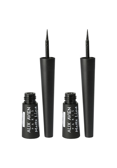 Alix Avien Matte Line Waterproof Çabuk Kuruyan Eyeliner Siyah x 2