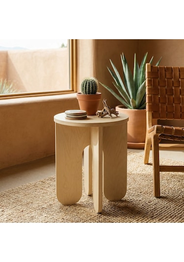 Dulgera Modern Minimalist Ahşap Yan Sehpa