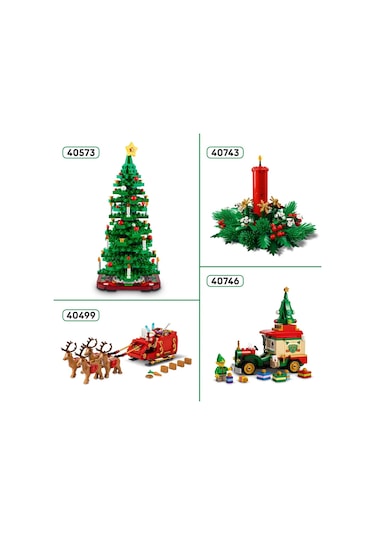 LEGO® Yılbaşı Süsü Koleksiyonu 40744 – 6 Yaş ve Üzeri İçin Kardan Adam, Ren Geyiği ve Noel Baba Yılbaşı Süsleri Yapım Seti (153 Parça)