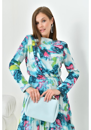 Ftz Women Kadın Desenli Elbise Mint 30842-Mint