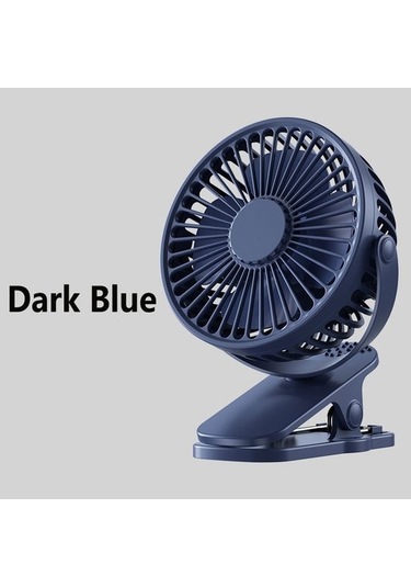 Usb Mini Rüzgar Gücü El Klip Fan Taşınabilir Şarj Edilebilir Fan Yüksek Kaliteli Öğrenci Fan Küçük Soğutma 5075 Mavi