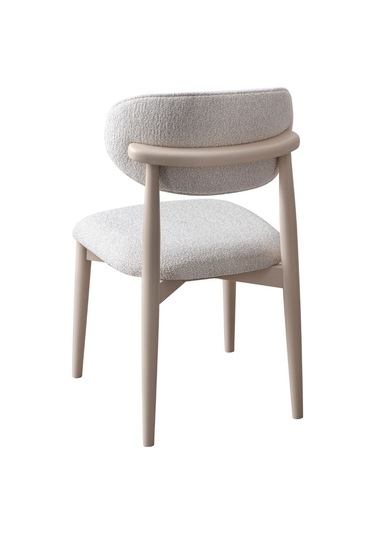 Polo Ahşap Bohem Sandalye Beyaz - Krem