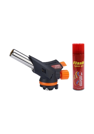 1300 Derece Pürmüz Çakmak Ws-509c Kafa Çakmak + Çakmak Gazı Siyah