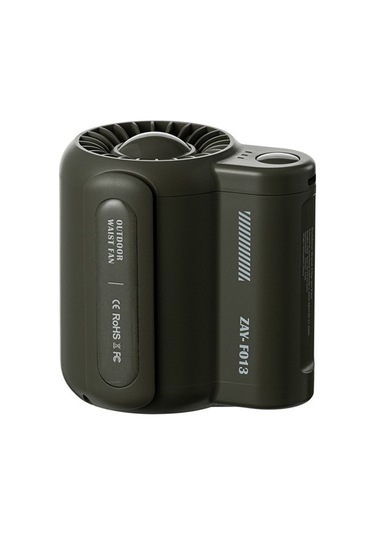 Usb Şarj Edilebilir Taşınabilir Beline Asılabilir Fan I1oı38 Yeşil