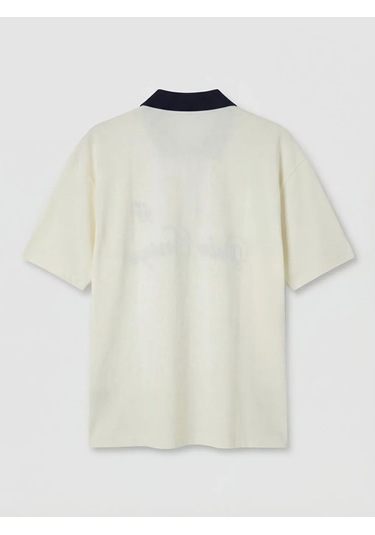 Lc Waikiki Ekru Polo Yaka Nakışlı Erkek Tişört