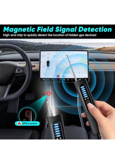 Samdoo T15 Gizli Kamera Tespit Cihazı - Gps/rf Sinyal Tarayıcı, Kulaklık Tespiti, Otel/ev/ofis İçin, 4 Tespit Modu İle Gizlilik Koruması