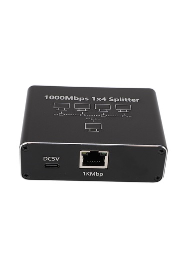 Xindoker 1000mbps Ethernet Anahtarı 1 Giriş 4 Çıkış - Usb-c Beslemeli, Cat6/7/8 Uyumlu, 4 Cihaz Eşzamanlı Bağlantı, Ev/ofis Ağ Genişletici