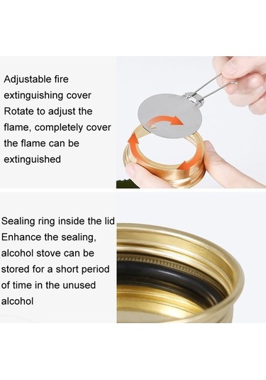 Wondernest Cstur Y2218 Açık Ultralight Alüminyum Soba Kamp Balıkçılık Taşınabilir Sıvı Alkol Sobaları Koyu Yeşil Çok Renkli