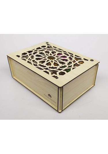 Ahşap Çay Kutusu Tea Box 9 Bölmeli Akc 72 Adet Bitki Çayı Dahil Çok Renkli