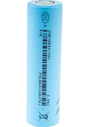 Eve 18650 3.7v Volt 3500 Mah 3c 35v Lityum Şarj Edilebilir 10 Adet Pil Batarya