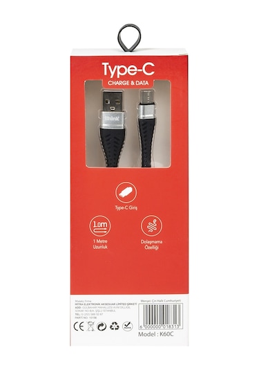 Ithink K60C 1 M Usb To Type-c Örgülü Data Şarj Kablo