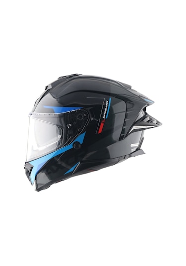 Axor Brutale Kryptıc Full Face Kapalı Kask Parlak Mavi - Siyah