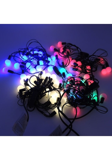 Misket Yılbaşı Ağaç Bahçe Ip Süs Aydınlatma 20 Led Işık 3M 3 Renk