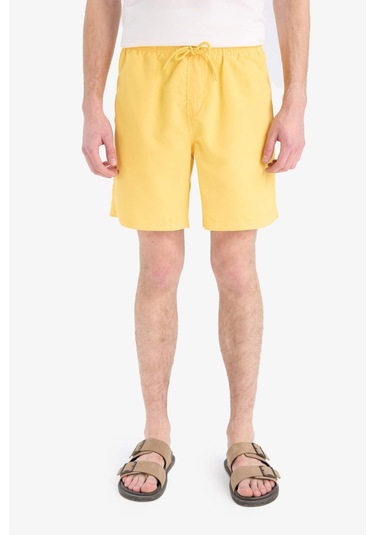 DeFacto Regular Fit Kısa Boy Cepli File Astarlı Beli Bağcıklı Düz Hafif Kumaş Deniz Şortu E5133AXNSYL190 DeFacto Regular Fit Kısa Boy Cepli File Astarlı Beli Bağcıklı Düz Hafif Kumaş Deniz Şortu E5133AXNSYL190