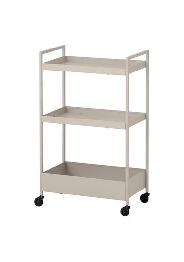 Nıssafors Banyo Düzenleyici, Banyo Servis Arabası, Bej, 50,5x30x83 Cm Bej