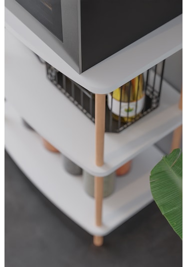 Mutfak Standı Mutfak Rafı Mutfak Bangosu Mikrodalga Dolabı -beyaz