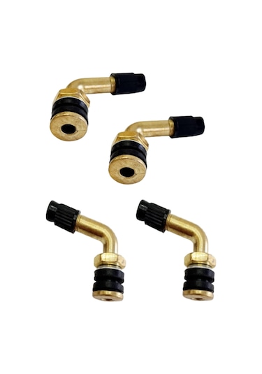 Tubeless Eğri Sibop Subap Seti Motosiklet Otomobil Kauçuklu Çelik 2 Adet Sibop + Sibop Kapak