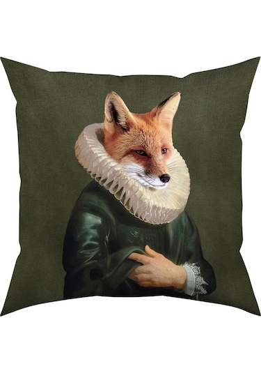 Mr. Fox Tilki Yastık/kırlent Dolgu Boncuk Elyaf, Ulusl. Yıkama Ve Solmama Sertifikası Çok Renkli