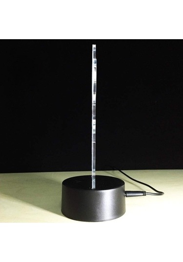 Wealthglow Renk Değiştiren 3d Dekoratif Şekilli Led Lamba - 12 Cm L4ktn3 Siyah
