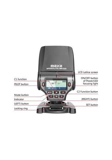 Meike MK320N Nikon Uyumlu TTL Speedlite Flaş