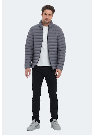 Slazenger Hayden In Erkek Şişme Koyu Gri Mont & Kaban Koyu Gri