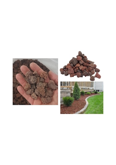 Tarım Pomzası 25 KG 8-16 MM Kırmızı Pomza Cüruf Lav Taşı Kırmızı Ponza Volkanik Cüruf