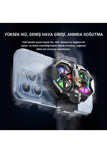 Polham Çift Fanlı 10.000 Rpm Soğutucu Rgb Led Işık Efektli Ultra Sessiz Çalışma Oyuncular & Yayıncılar İçin