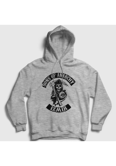 Presmono Unisex Izmir Sons Of Anarchy Kapu onlu Sweatshirt Gri M Fiyatlar ve Ozellikleri