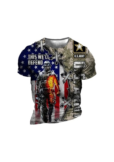 Snapbuy Amerikan Asker Komando Tişört - Erkek Kamuflaj Üst, Çabuk Kuruyanaltınerkek Altın