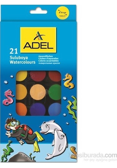 Adel Sulu Boya 21 Renk Büyük Boy