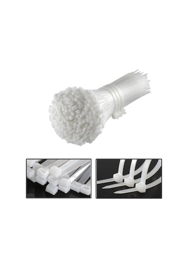 Plastik Kablo Bağı Cırt Kelepçe 3.6x250mm Şeffaf 25 Adet-al4484