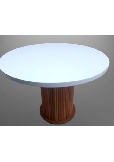 Masa Anıt Model Parlak Beyaz Lake Ceviz Boya Kayın 120cm Kutu Sevk El Yapım