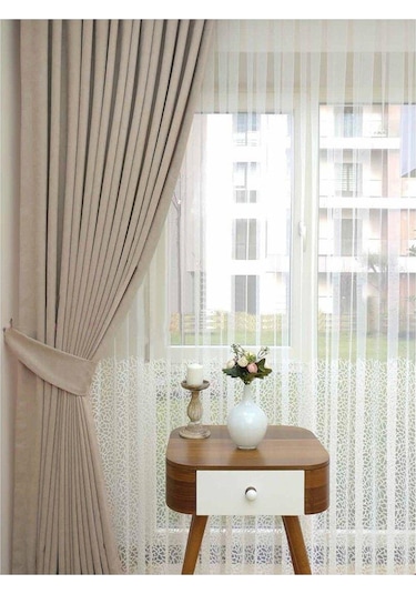 Taş Ada Fon Perde Sık Pile 1'e 3 Pile-taş Taş